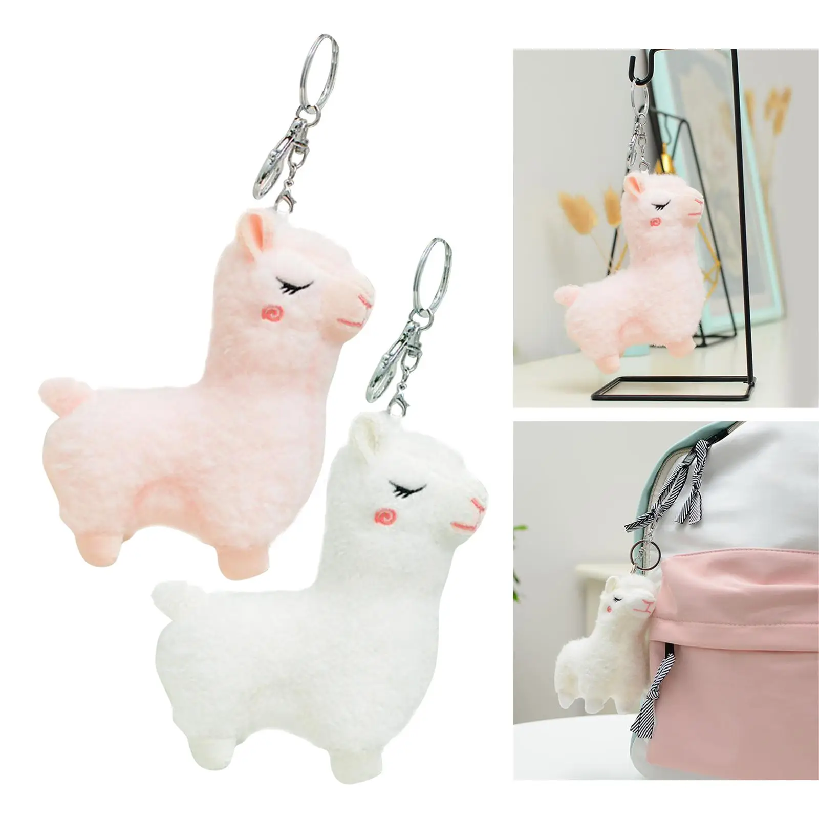 Cute Alpaca Keychain Pendant Soft Animal Doll for Women Bags Decor | Key Chains
