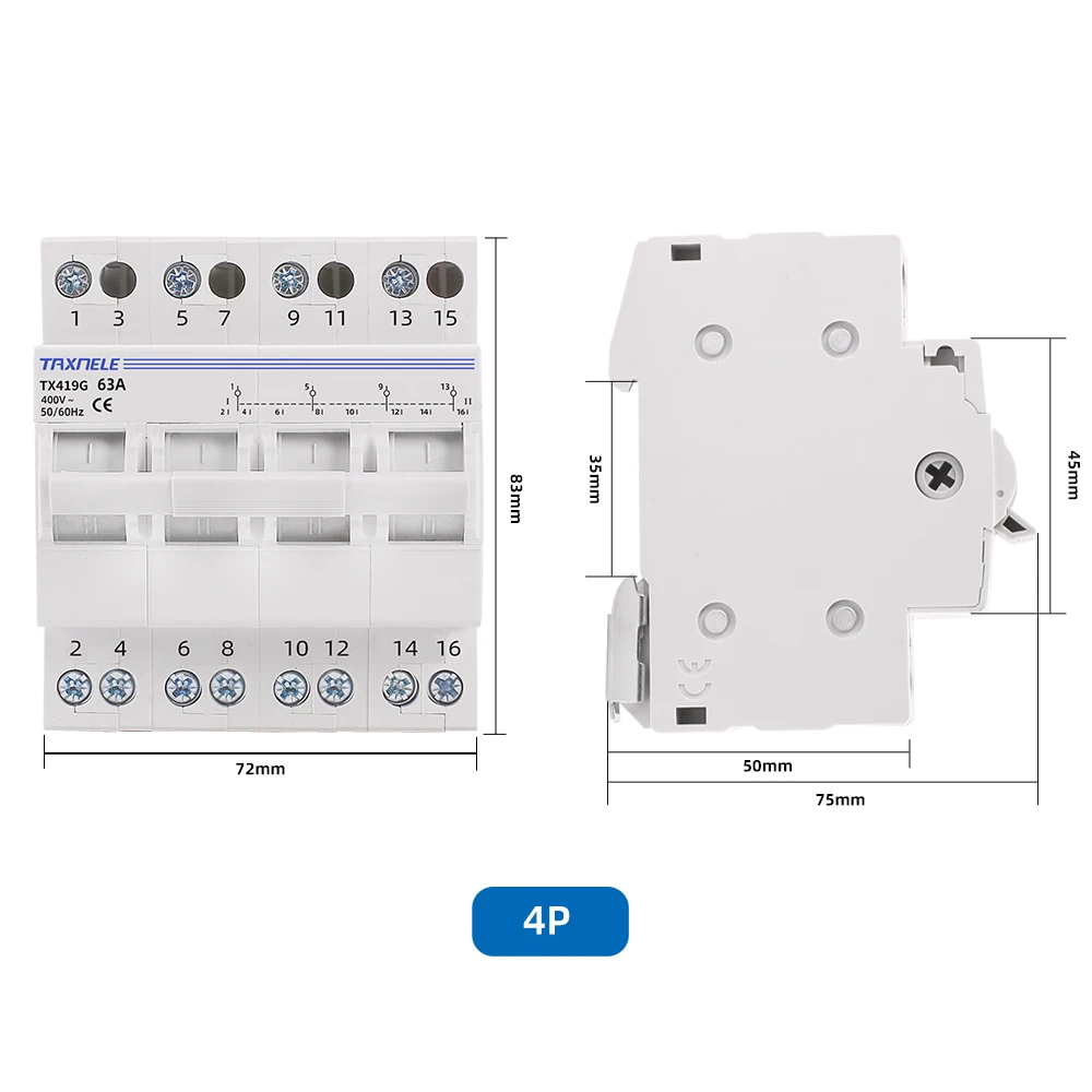 40A 63a MTS Двойной источник питания ручной переключатель изоляции блокировки