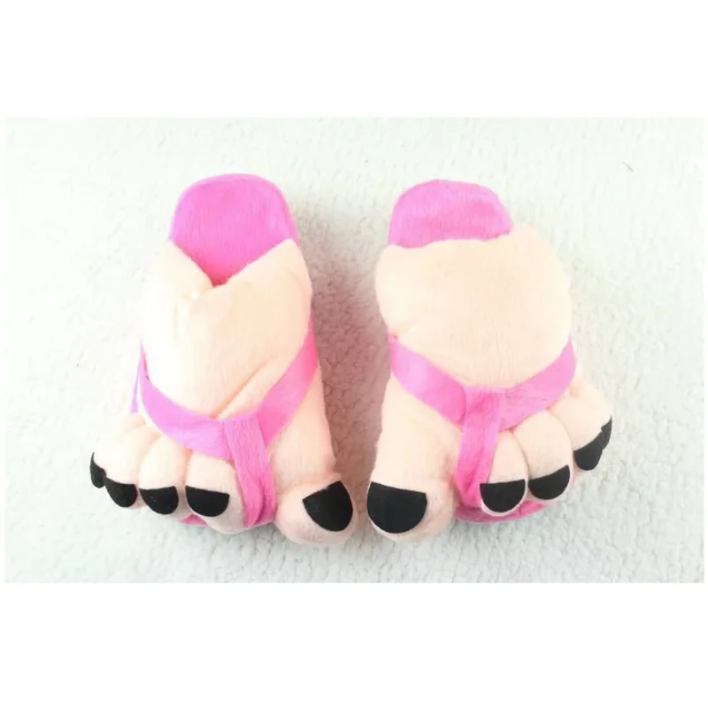 

Novelty Toe Feet Pink Slippers Autumn Winter Women Female Ladies Cartoon Kawaii Cotton-padded Indoor Floor slipper Cosplay Shoes