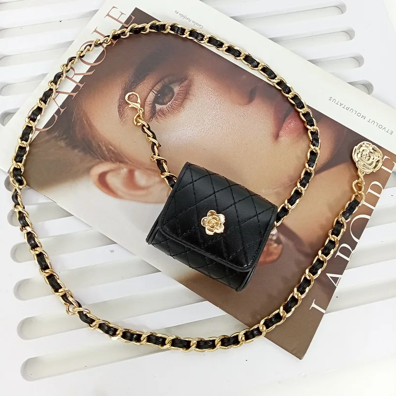 Элегантный Мини-ремень С Камелией Женский Модный Универсальный Кошелек Из