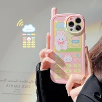 ins pink sweet cute cartoon cellular phone case for iphone 13 12 11 pro max tpu soft silicone cover