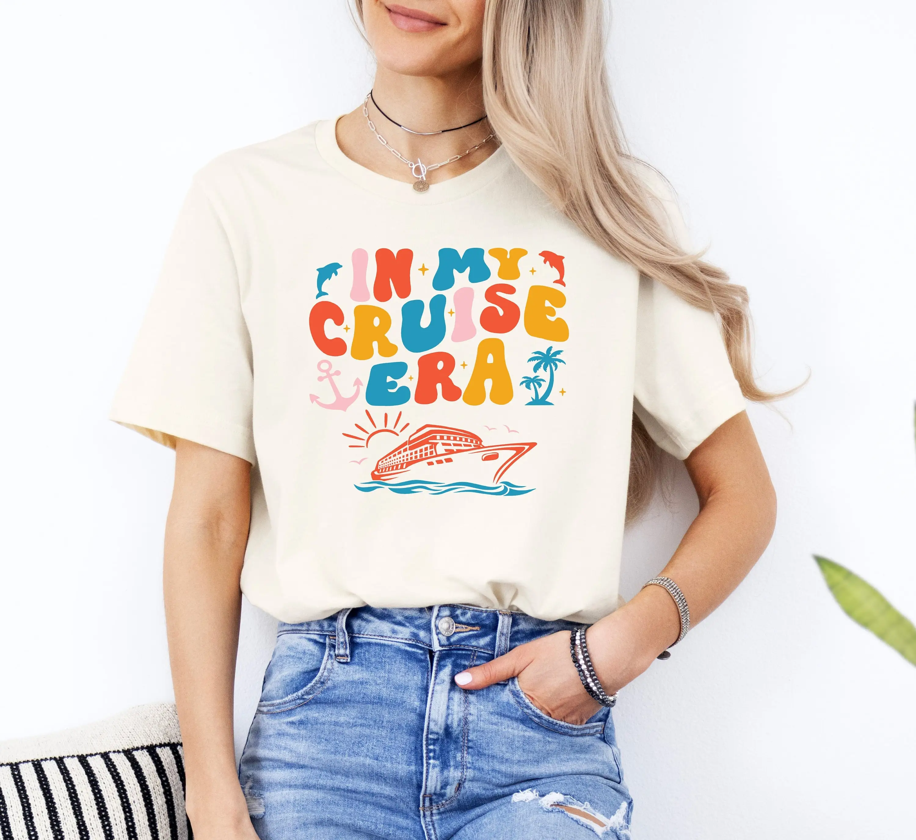 Футболка In My Cruise Era Lover Family Retro Summer Vacation Squad RTR458