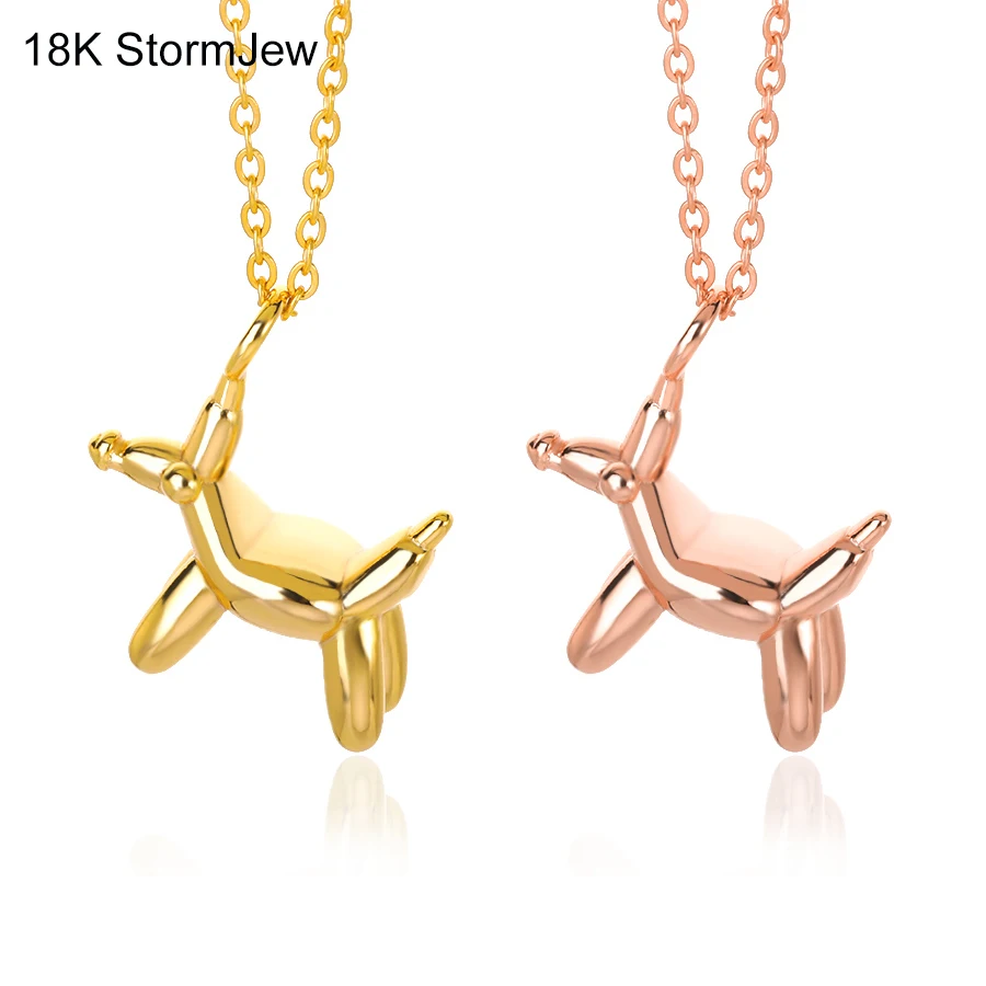 

Exquisite Dog Pendant Necklace Stainless Steel Trojan Horse Choker Abstract Animal Charm Trendy Minimalist Jewelry Party Gifts