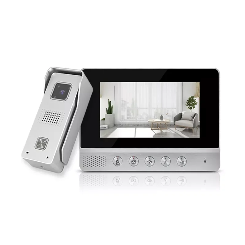 

7 Inch Smart Video Doorbell Intercom System With Camera Unlock Talk video Digital peephole door phone video intercom