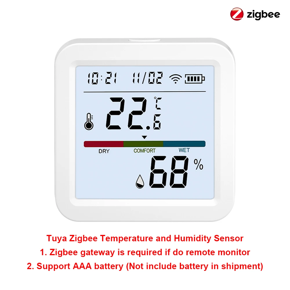 

Tuya Wi-Fi или Zigbee датчик температуры и влажности гигрометр термометр умный дом подсветка умная поддержка жизни Alexa Google