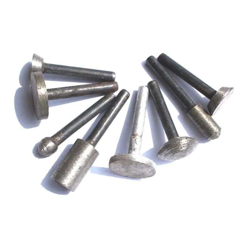 

Новая Алмазная Спеченная Шлифовальная головка 8 видов 46 #, точки Т-образный шариковый конус, цилиндрические колеса, резьба по камню, шлифовка, 6 мм хвостовик