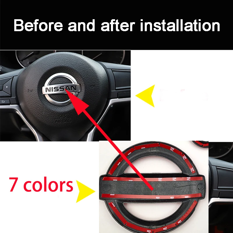 1 шт. значок для Nissan Qashqai Altima Sylphy X-Trall Tiida Bluebird эмблема на руль солнечного