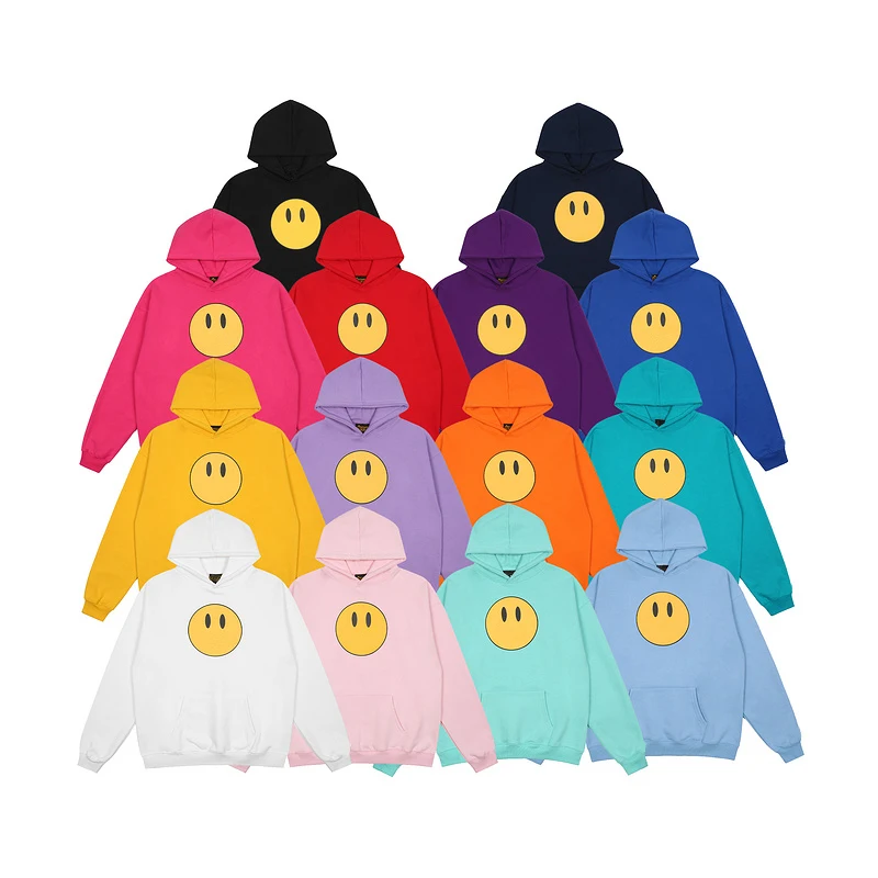 

Autumn Winter Smile Hoodies Justin Bieber Fashion Street Brand Hoodie Men Women's Oversize Sweatshirt Casual Pullover Hooded