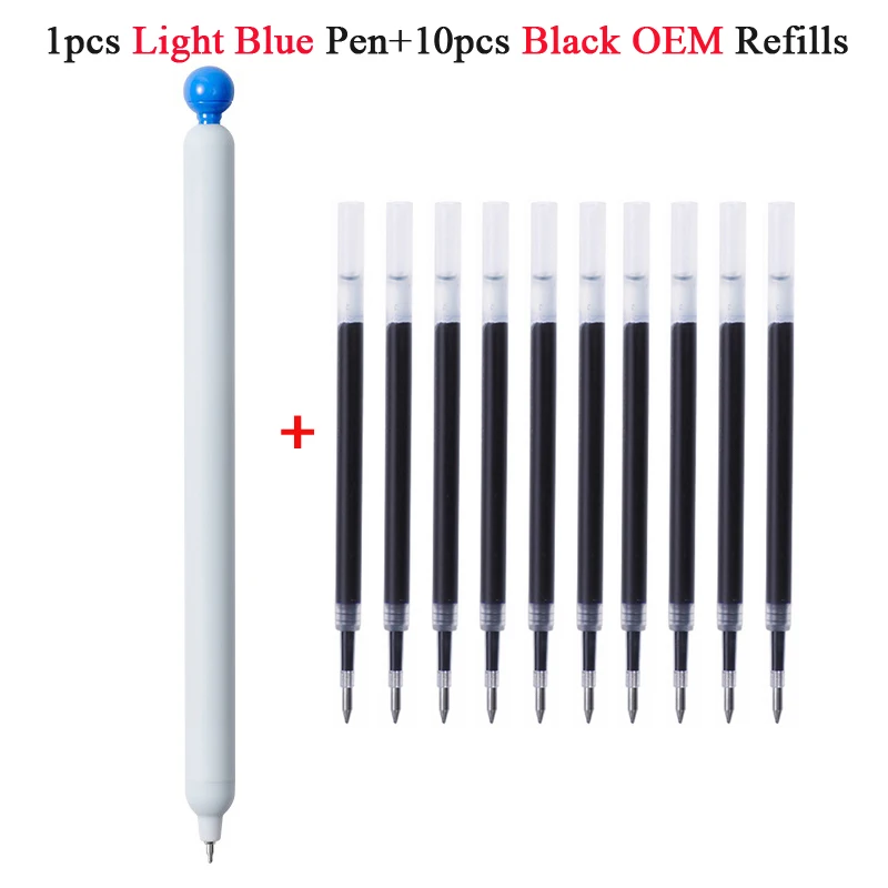 Гелевые ручки Kaco, набор из 11 штук ручки шариковые синие 12 штук matte 0 5 мм schiller