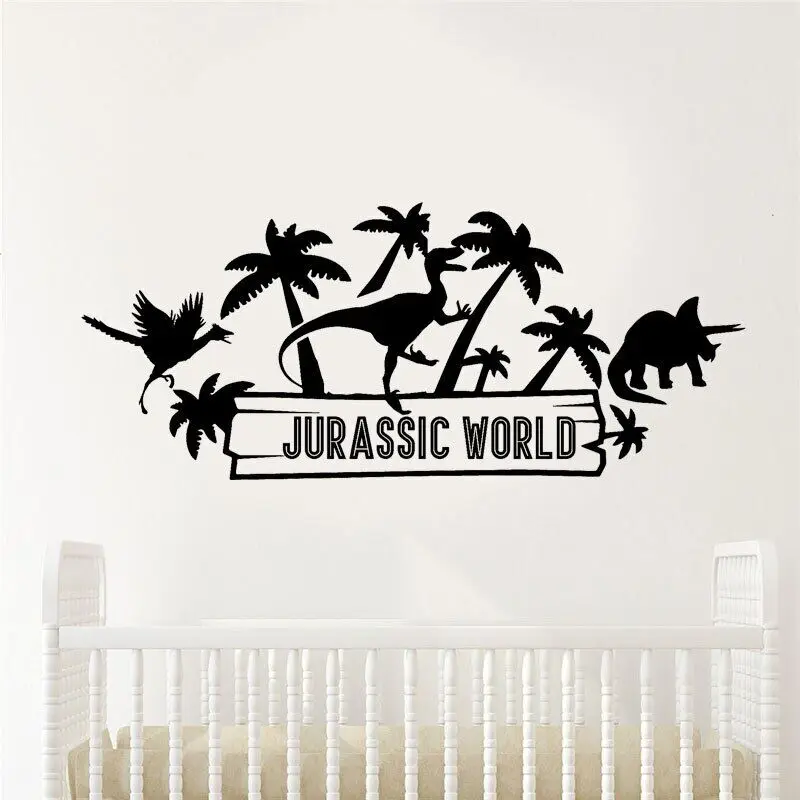 

Jurassic World Theme Personalised Kids Name Wall Sticker Vinyl Home Decor Dinosaur Decals Children Boys Room Nursery Murals 3699