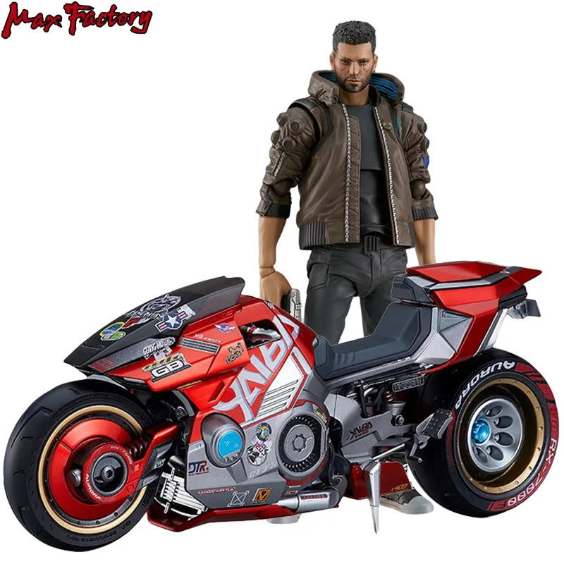 

In Stock Original Max Factory Figma 523 Cyberpunk 2077 V & Figma Ex:ride CT-3X Anime Figure Model Collecile Action Toys Gifts