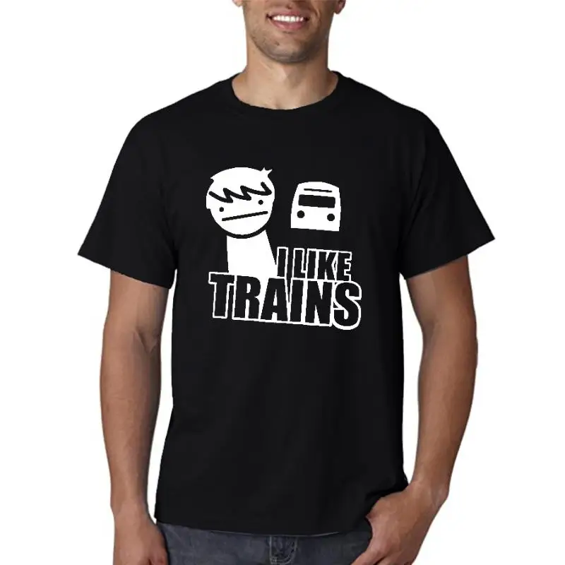 Название: Мужская футболка мне нравятся поезда-футболка из фильма asdf для женщин и