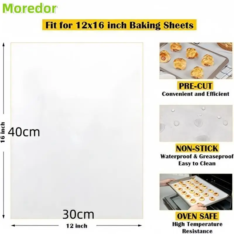 100 листов для выпечки пергамента белая антипригарная бумага 30 х40 дюймов готовки