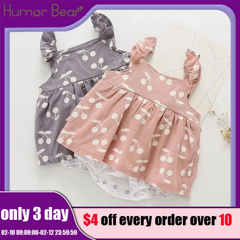 

Humor Bear Toddler Boys Girls Rompers Kids Baby Costume Ploka Dot Jumpsuits + Hats 2pcs Cotton Outfits For Newborn 0-18M