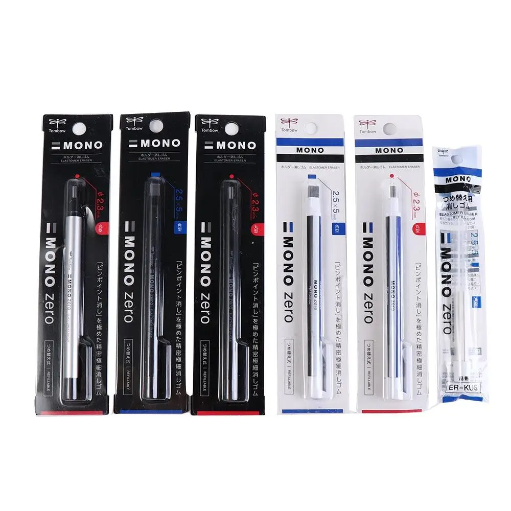 Фото Tombow MONO Zero ластик с плоским/супертонким резиновым наконечником, тип ручки, профессиональный высокоточный ластик для карандашей для бликов манги №4