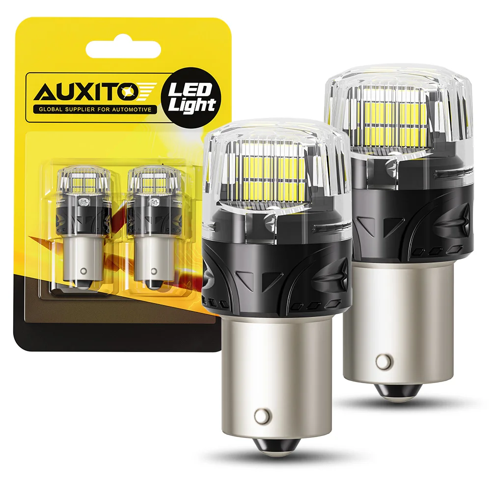 

AUXITO 2 шт. 1156 P21W Ba15s светодиодный Canbus без ошибок DRL фонарь заднего хода для Skoda Kia автомобильные лампы положения парковки 12 В белый