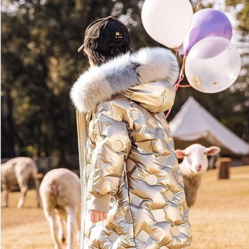 

Big Girls Winter Coat Fur Hoodies Thick Warm Girl Coat Outerwear Teenage Coat Kids Letter Kids Clothes Girl 6 8 9 10 12 14 Years
