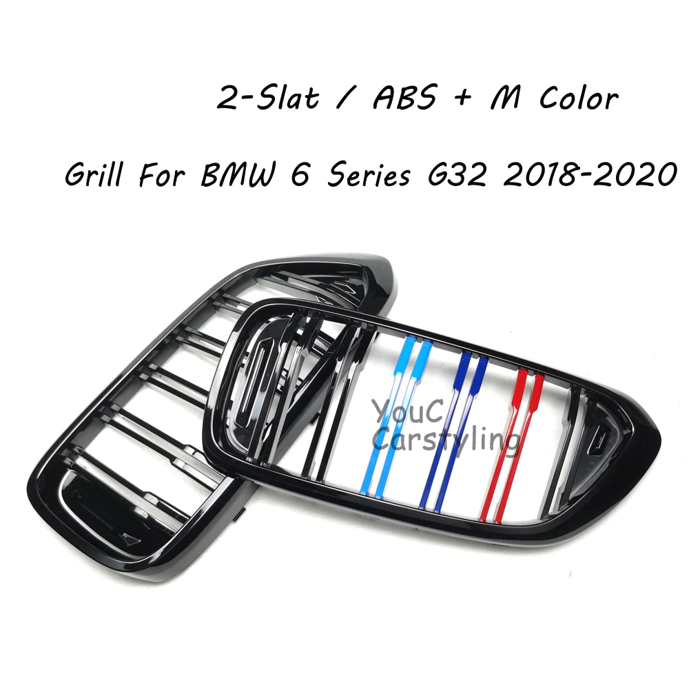 G32 Настоящее углеродное волокно двойная линия решетка для BMW 6 серии GT 2018-2020
