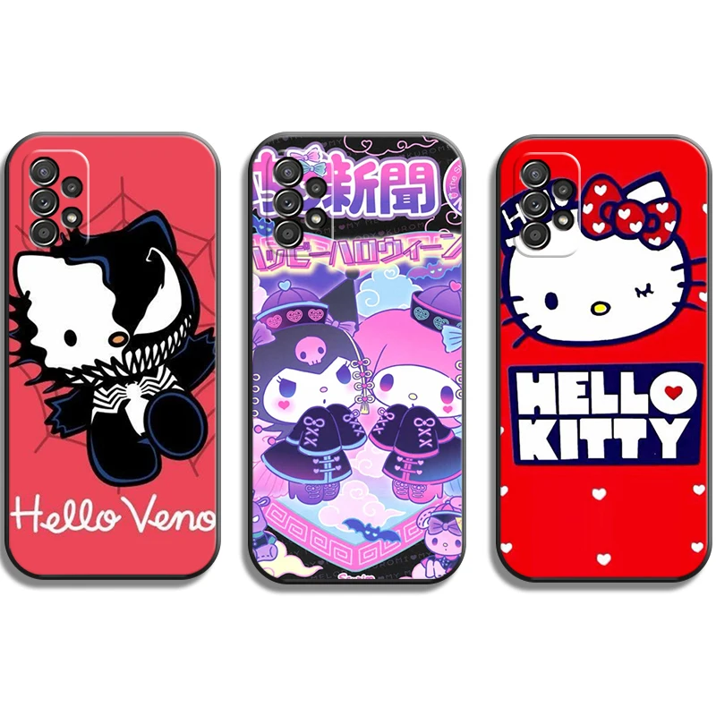 

Hello Kitty Cute Phone Cases For Samsung Galaxy A31 A32 A51 A71 A52 A72 4G 5G A11 A21S A20 A22 4G Back Cover Carcasa Funda