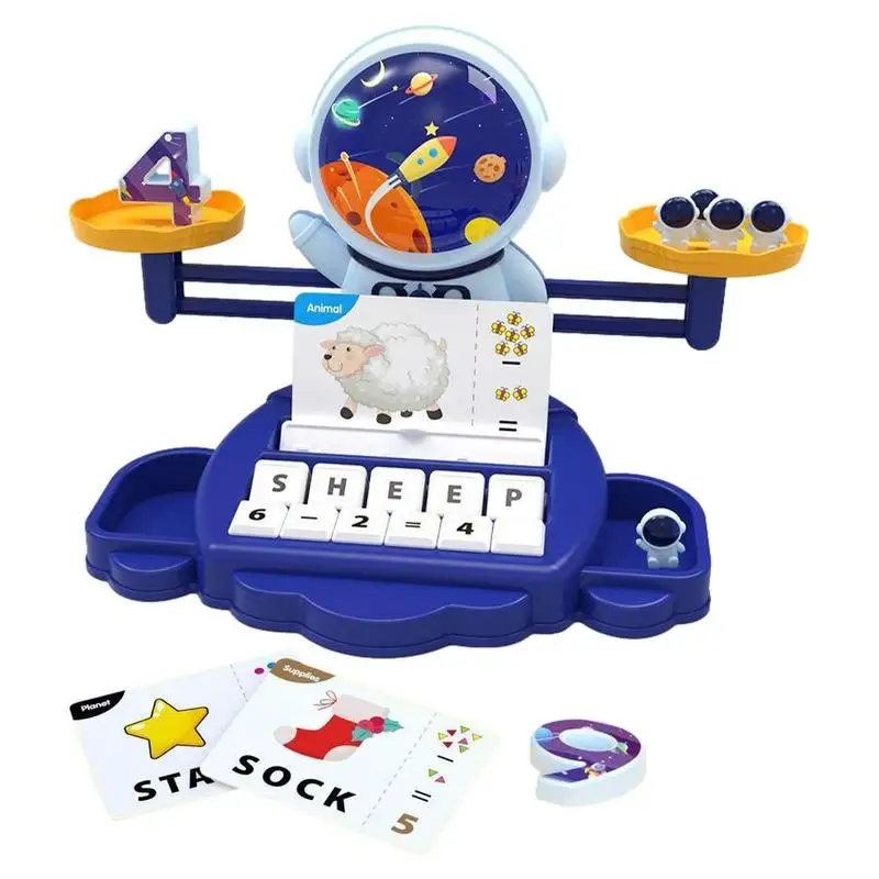 

Balance Games Astronaut Balance Scale Toys Games Weighing Scale Montessori Digital Counting Toy Portable Early Educational Toys