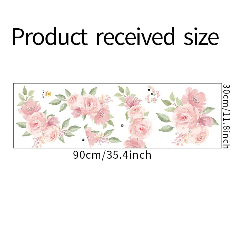 

Розовая роза для девочек, спальни, сюань, украшение стены, декоративные наклейки на стену, самоклеящиеся украшения, украшение для комнаты, гостиной
