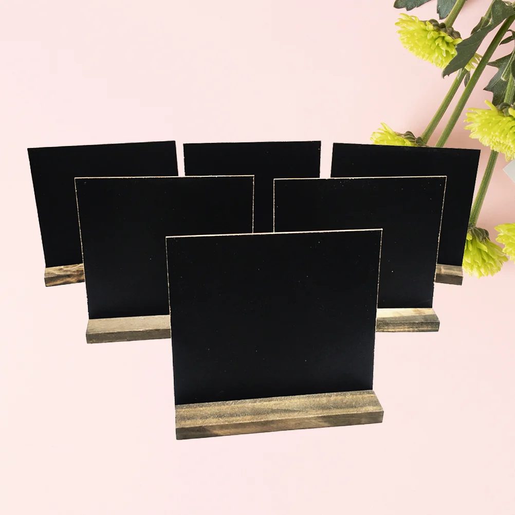 

8pcs Mini Tabletop Chalkboards Signs Wooden Framed Small Blackboard with Removable Base for Restaurant Wedding