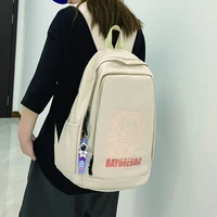 simple nylon womens backpack teenagers girls large school bag female student bookbag college ladies all match canvas mochila