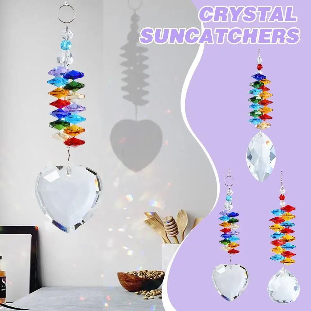 

Подвесная люстра в виде Ловца солнца из натурального хрусталя, украшение с кристаллами, приманка для Ловца солнца, T2v5