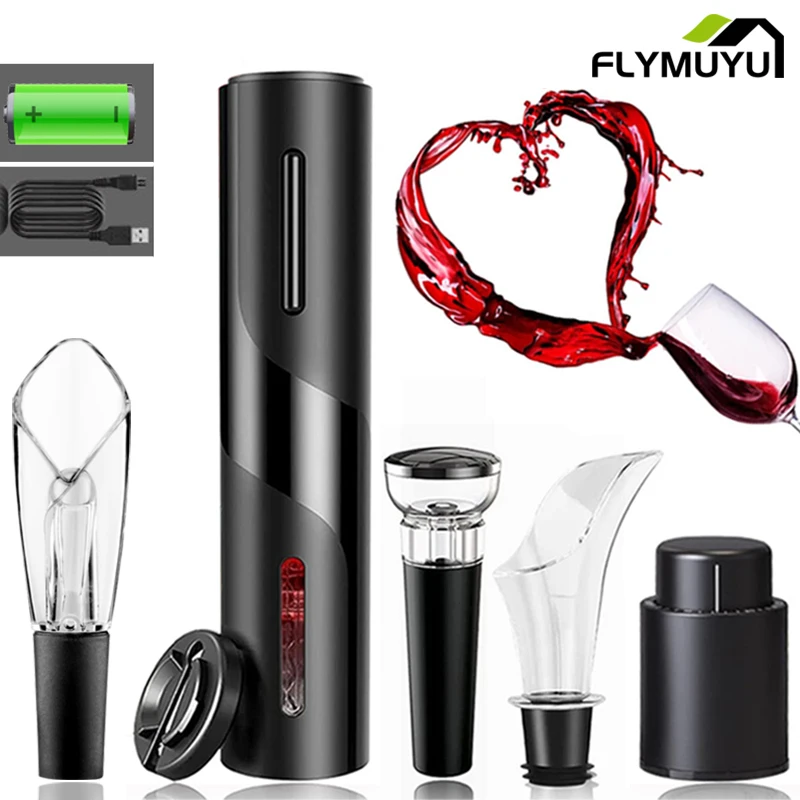 Electric Wine Openers for Wine Bottle Automatic Beer Bottle Openers Wine Corkscrew Wine Beer Soda Cap Opener Kitchen Accessories