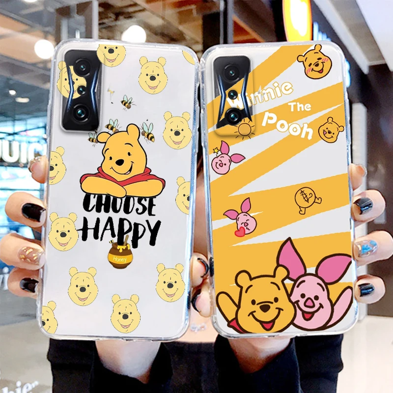 

Winnie Pooh Anime Transparent Phone Case For Xiaomi Redmi K60 K50 K40 Gaming K30 K20 A1 Pro 5G 12C 11 10X 9T 9