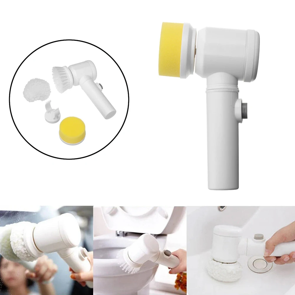 

Electric Cleaning Brush Set Kitchen Bathroom Sink Bathtub Cleaning Brush Handheld Electric Spin Scrubber Drill Brush for Floor