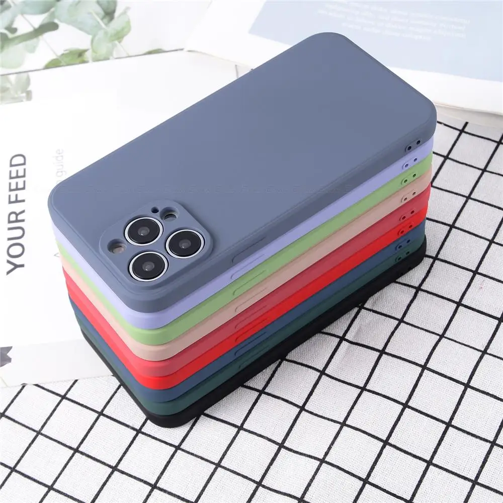 Мягкий ТПУ Тонкий чехол из жидкого силикона для телефона Xiaomi Mi 12 12X 11X 11i 11T 11 10T 10 9T 9