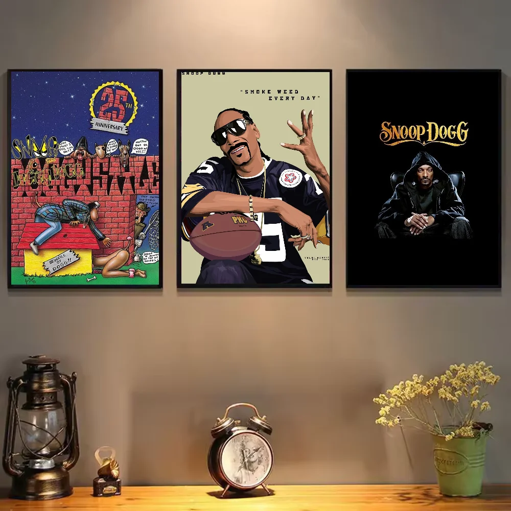 Рэпер S-Snoop D-Dogg постер HD искусство липкая стена водонепроницаемый дом гостиная