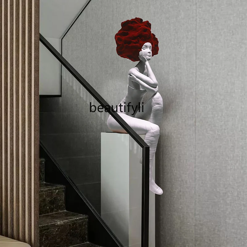 

zqSales Office Soft Decorative Ornaments Creative Large Floor Sculpture Resin Customization