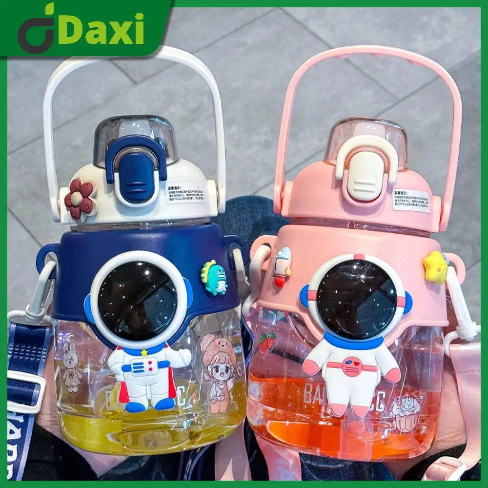 

Kettle Pot Sport Water Bottle Cute Space Cups Female Outdoor Cup Large Belly Cup Cartoon Drinking Bottles Travel Tea Cup 1200ml