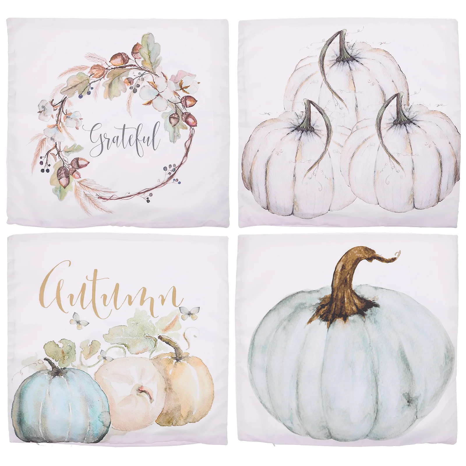 

4pcs Pumpkin Decorative Throw Pillow Covers Fall Pillow Covers Thanksgiving Pillow Covers Square Party Home Decoration
