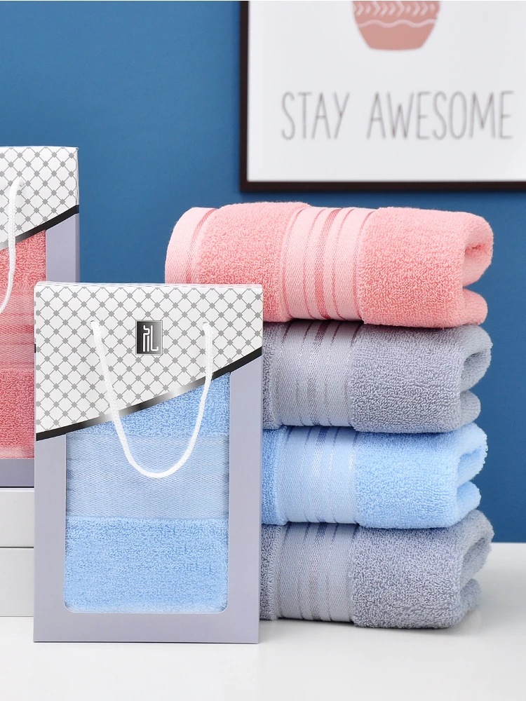 

Thickened cotton towel gift box wedding partner gift wholesale towel cotton annual conference advertising gift Mainland China