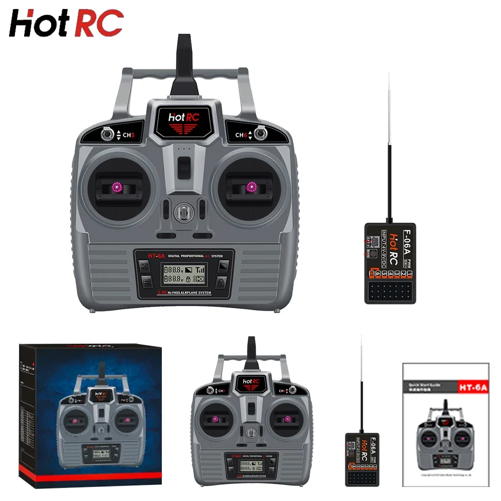 Hotrc Hot RC HT-6A HT6A 4 5-9 В 2 ГГц 6CH PWM FHSS передатчик дистанционного управления F-06A F06A