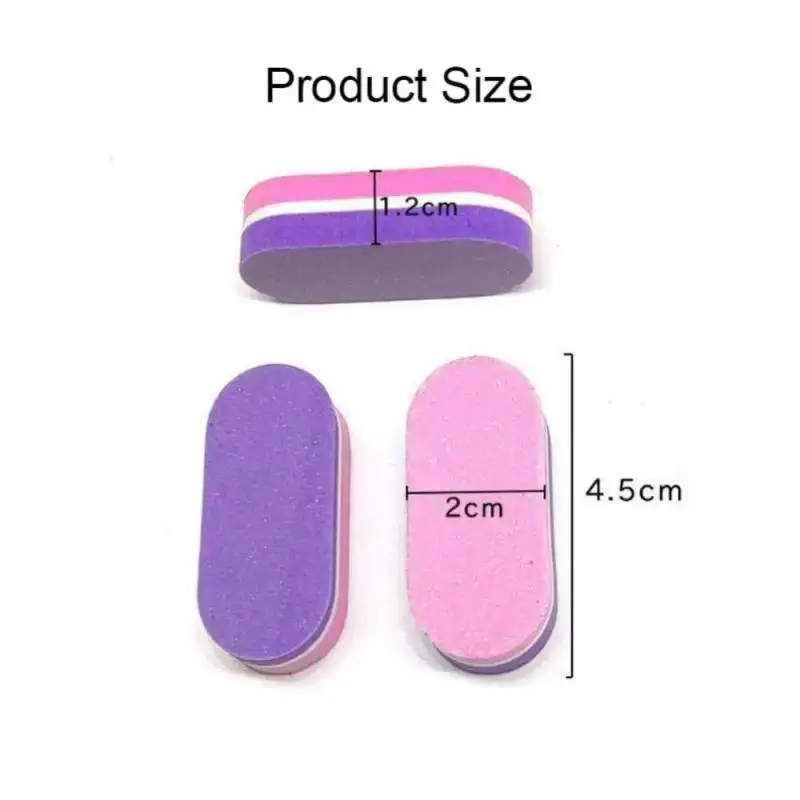 1/3/5Pcs Lot Double-sided Mini Nail File Blocks Clipper Trimmer Professional Colorful Sponge Polish Sanding Buffer Strips