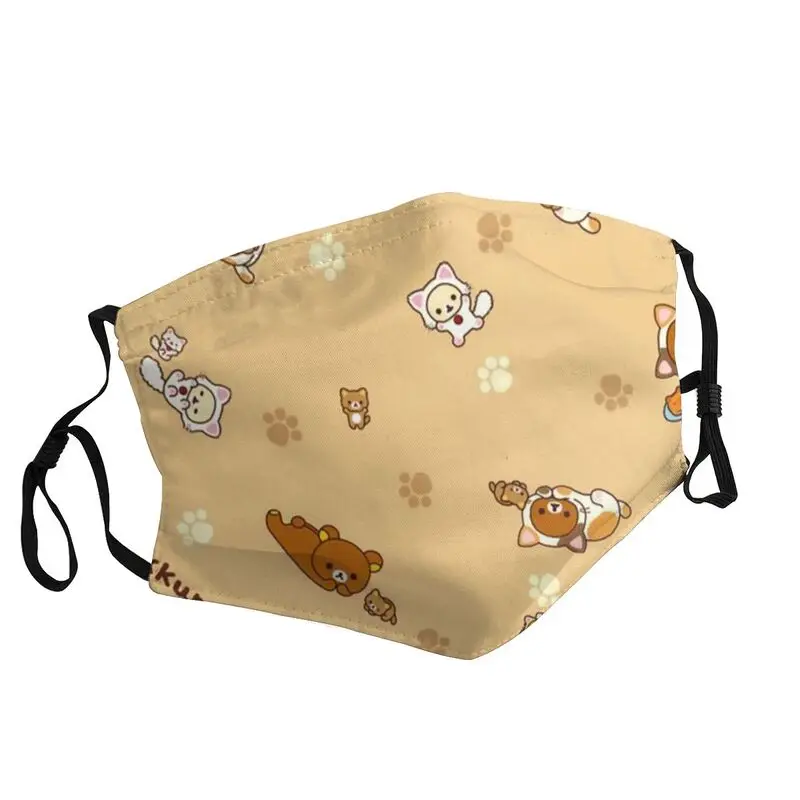 

Rilakkuma Mask Anti Haze Dustproof Washable Cartoon Animation Image Face Mask Protection Cover Men Respirator Mouth Muffle