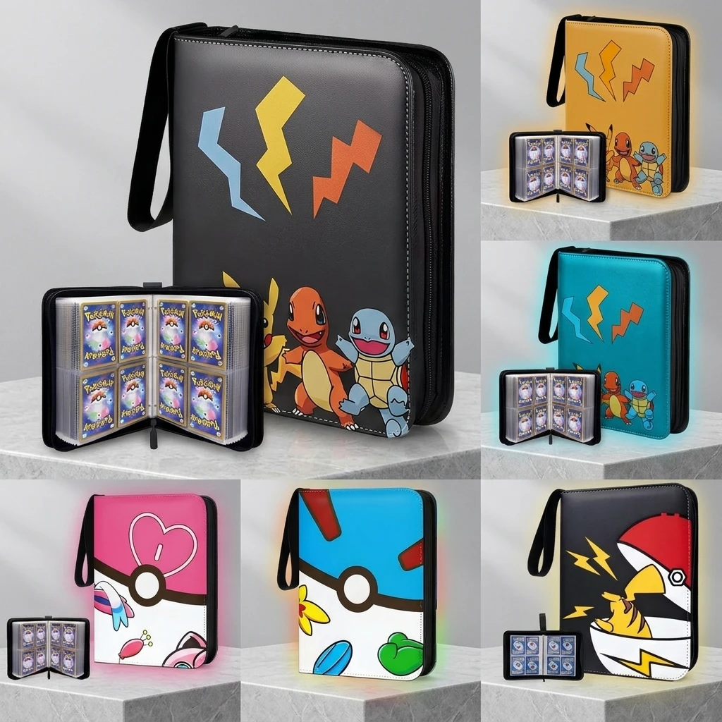 Фото Коллекционный альбом-биндер Bandai Pokemon Pikachu Pokeball на 49 карточек для хранения коллекционных карт Pokemon Verzamelmap, подарок №2