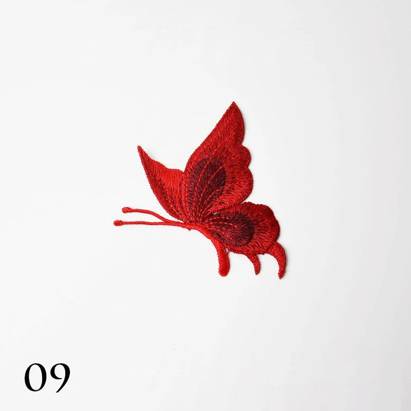 3 шт./компл. вышитые нашивки с бабочками для одежды наклейки вышивкой маленькими