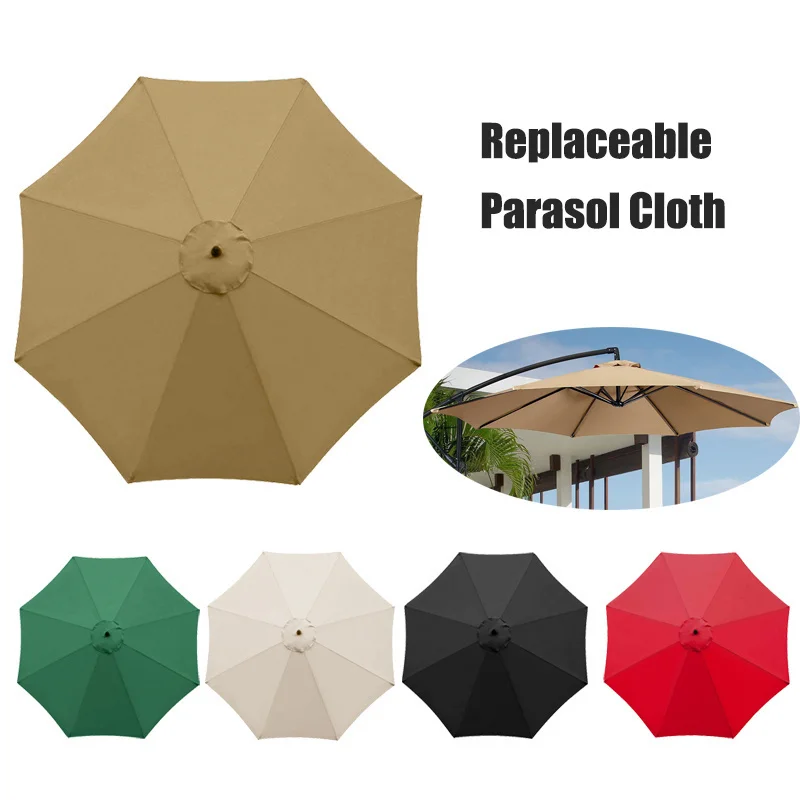 

Anti-UV Waterproof Parasol Replaceable Cloth without Stand Outdoor Garden Patio Banana Umbrella Cover Sunshade Cloth 2/2.7/3m
