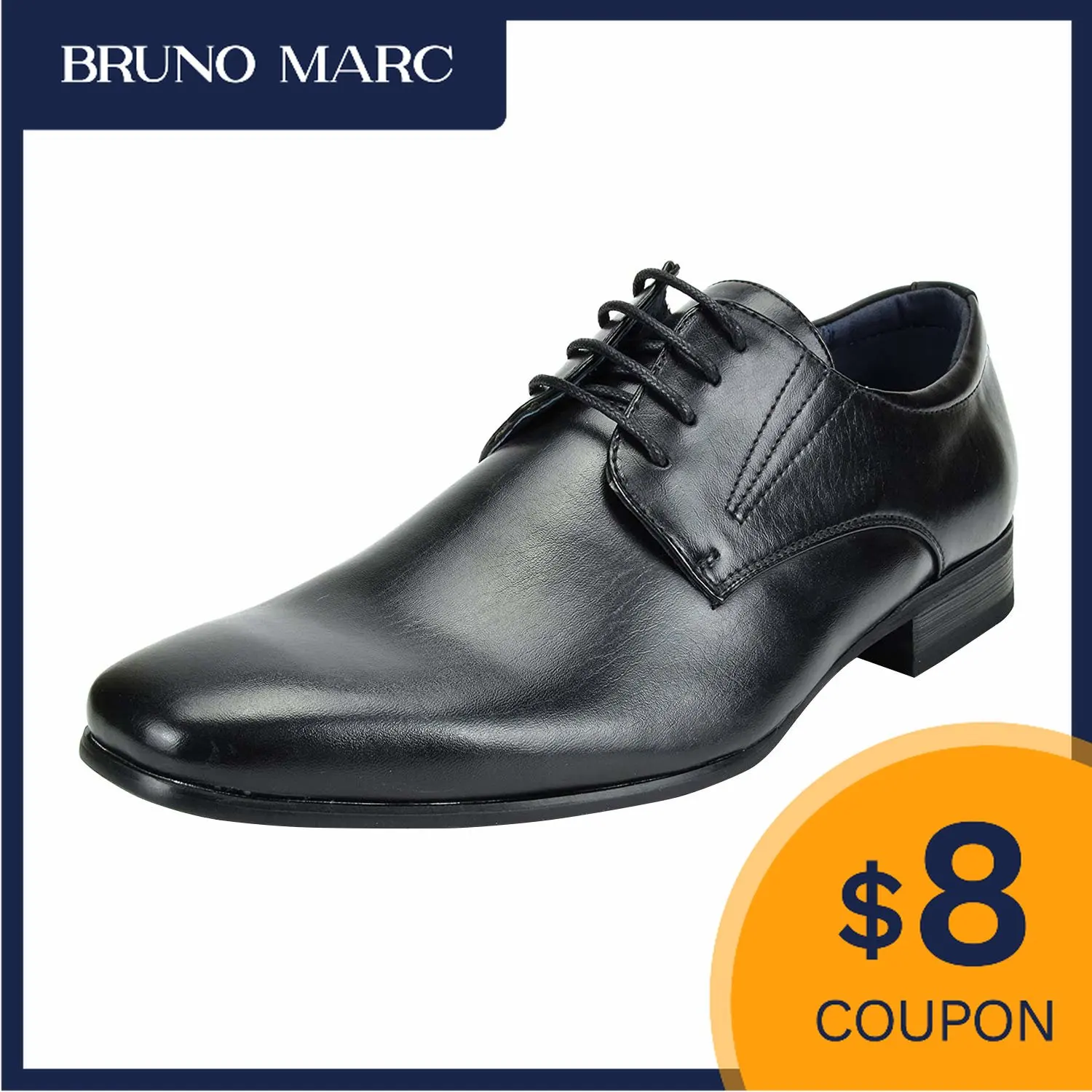 

Bruno Marc Leather Lined Dress Shoes For Men Classic Modern Formal Oxfords Lace Up Men's Leather Shoes Formal Business Wear