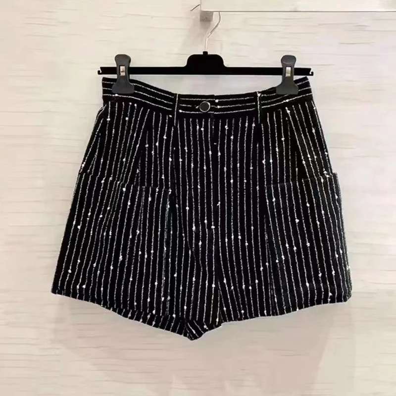 2023 Spring Summer New Fashion High Waist Slimming Design Sense Minority All-Match Casual Shorts Women's Wide-Leg Short Pants