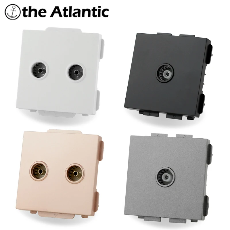 

Серия S-двойной/одинарный модуль с функцией ТВ, DIY детали, свободная комбинация для ТВ-розетки, черный, белый, золотой, серый