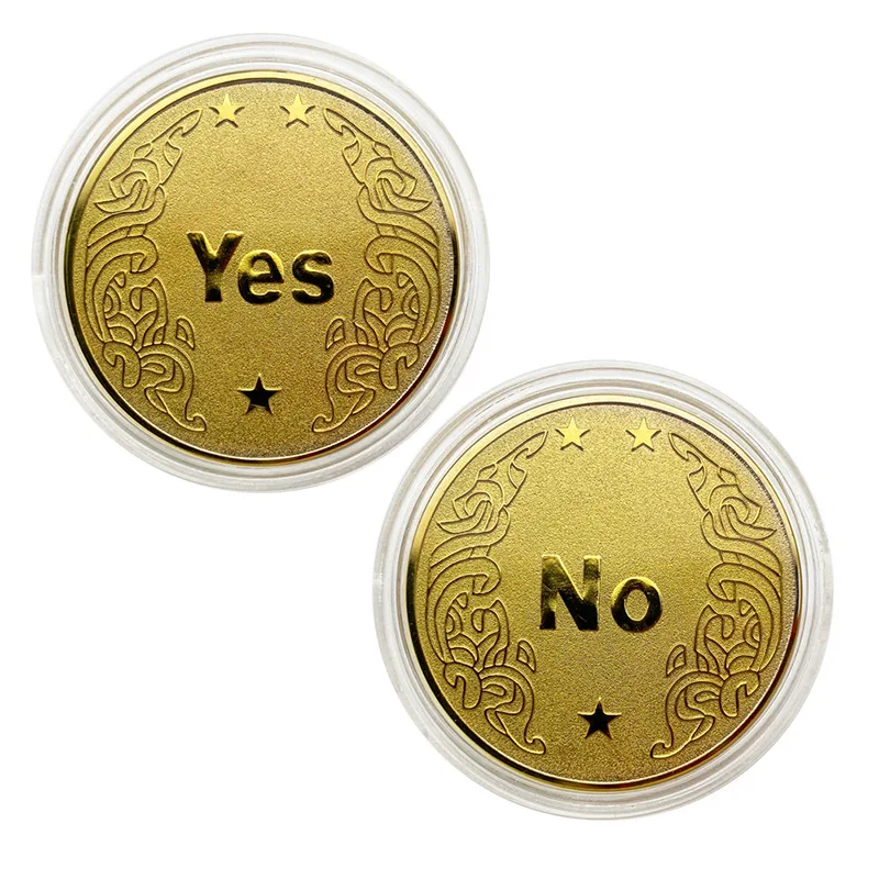 

1PC Creative Coin Collectible Great Gift Yes Or No Decision Coin Art Collection YES NO Letter Commemorative Coin Collectible