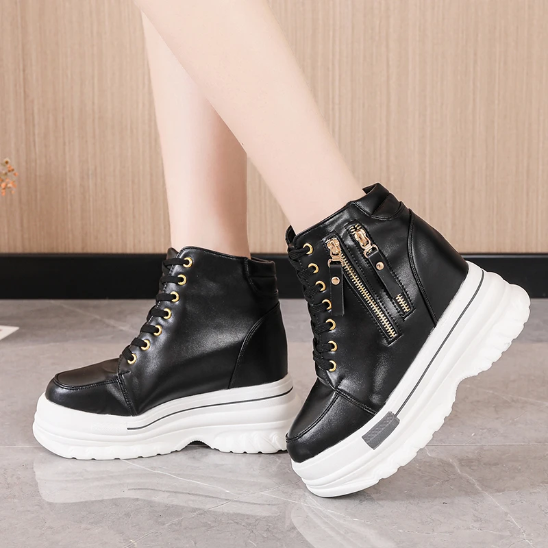 

Ladies Shoes on Sale 2023 New Fashion Thick Sole High Top Women's Vulcanized Shoes Spring Outdoor Breathable Women Sneakers