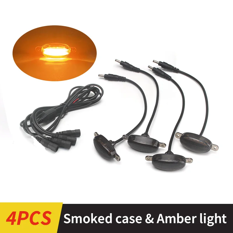 

Универсальный передний светильник для решетки радиатора 12 В, 6 SMD 3030, светодиодный Янтарный светильник для решетки радиатора, автомобильный светильник «Орлиный глаз»