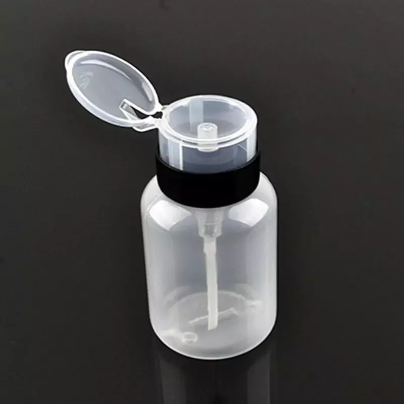 

210ml Empty Pump Dispenser Acrylic Gel Polish Remover Cleaner Liquid Container Storage Small Pressure Bottle Storage Bottle